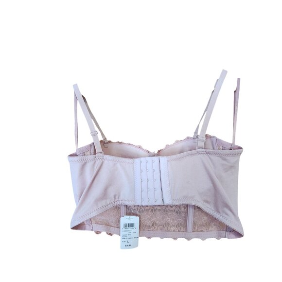 Windsor Beaded Lace Corset-Style Crop Top With Adjustable Straps size Large - Picture 2 of 4